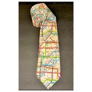 Vintage Y2k Men's "London Underground" Necktie